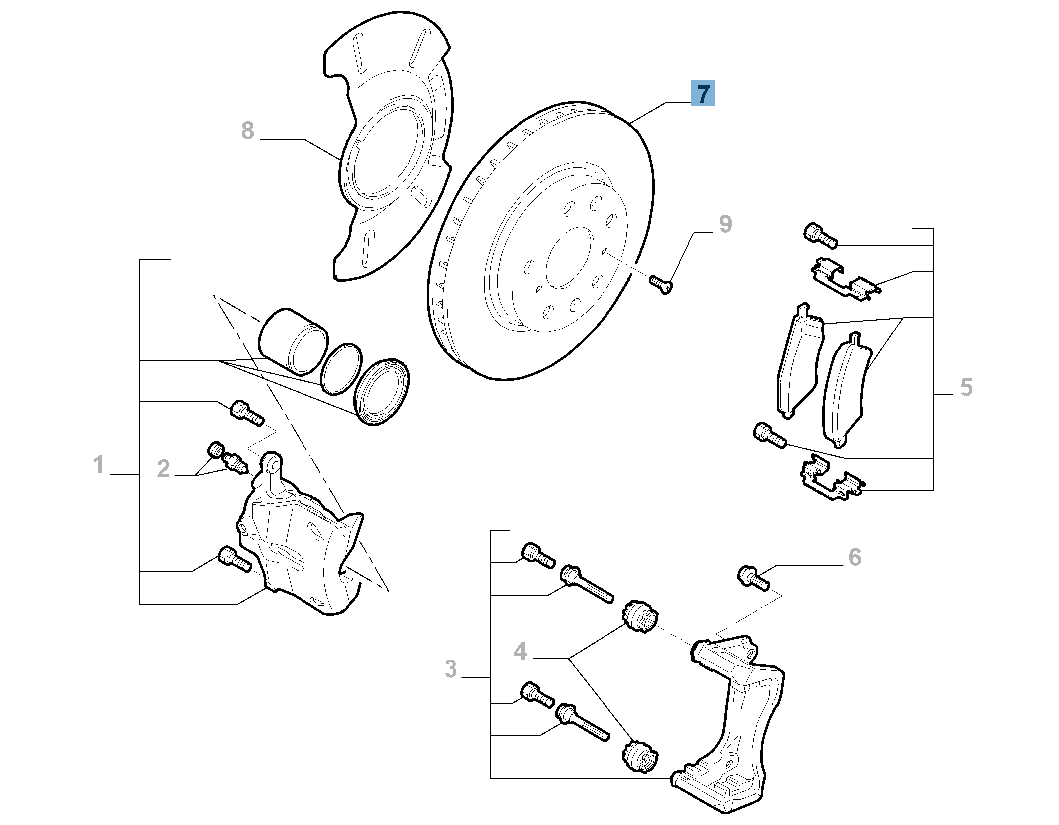 Disque de frein avant pour Fiat Sedici  fiat