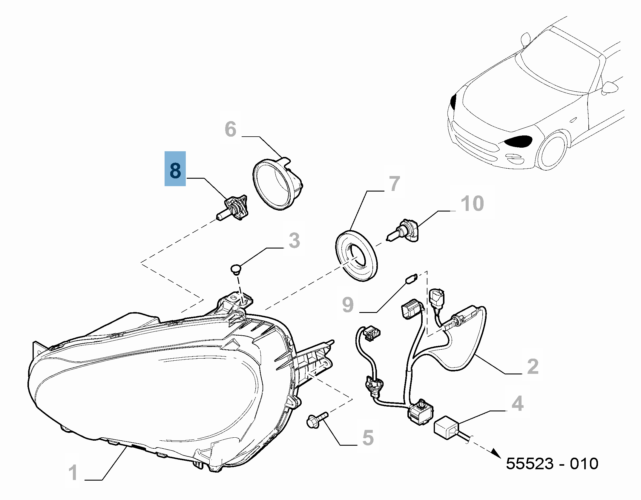 Ampoule phare avant H15 55/15W 12V  undefined