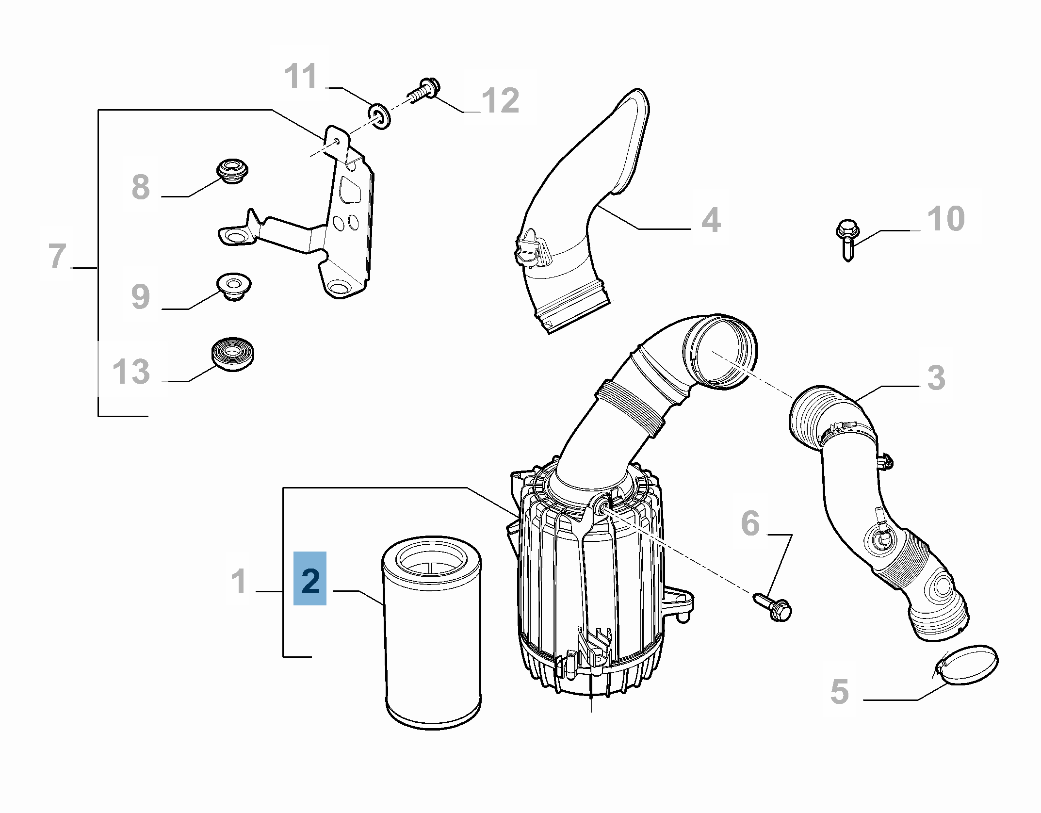 Filtro de aire del motor  alfa-romeo