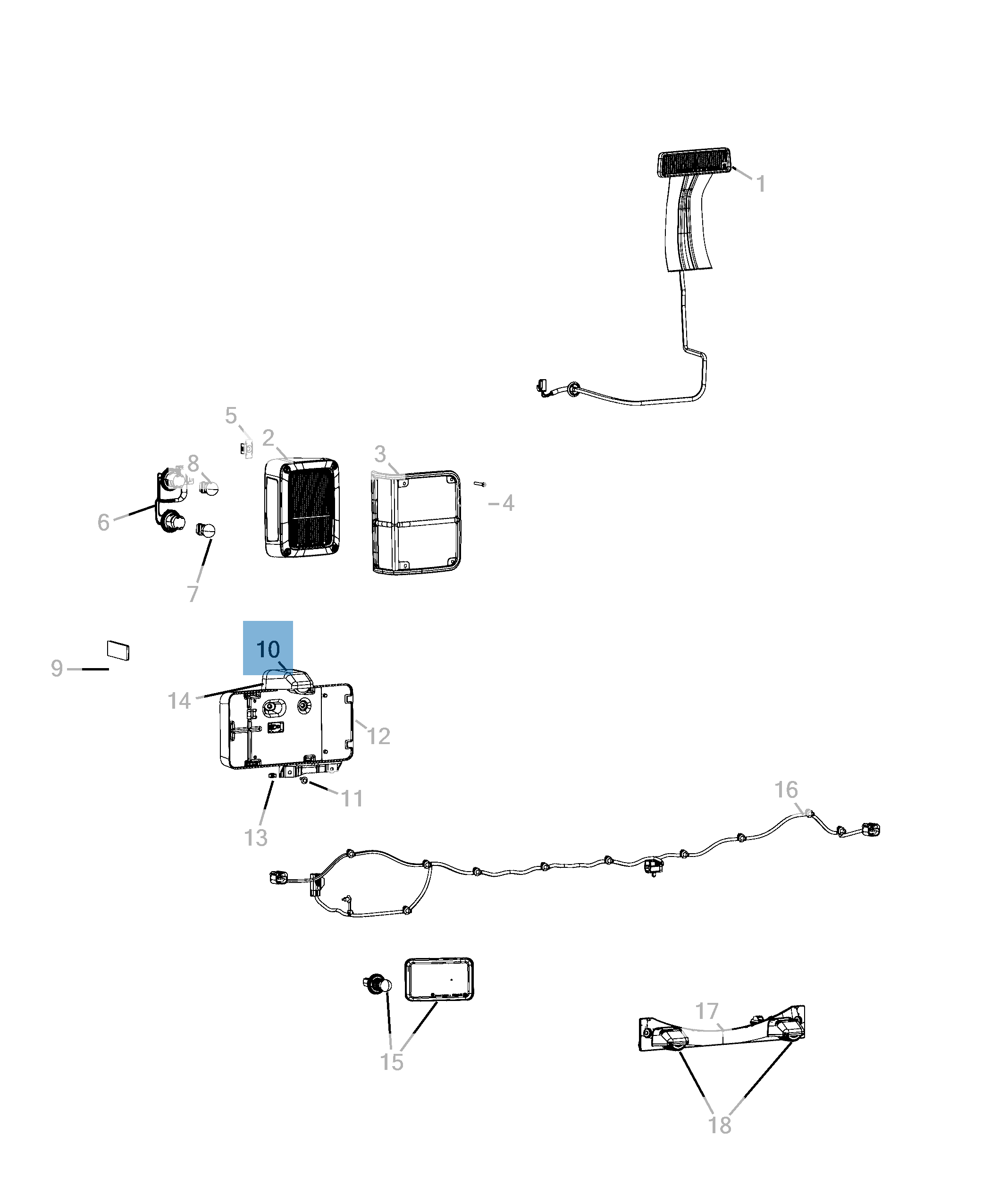 Luce targa per Jeep Wrangler  undefined