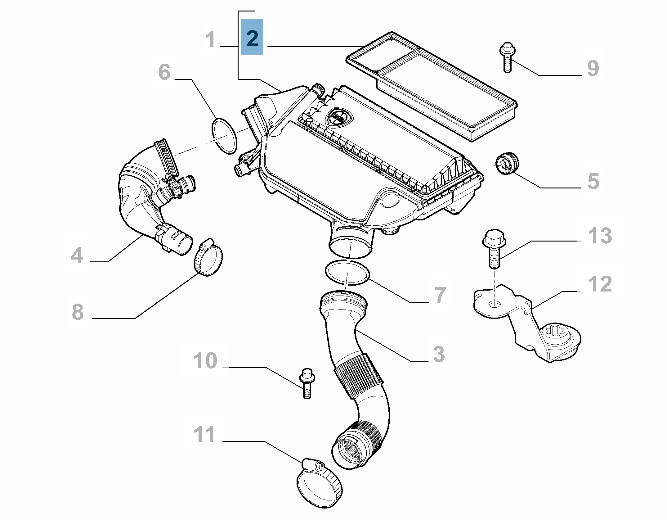 Filtro de aire del motor  alfa-romeo