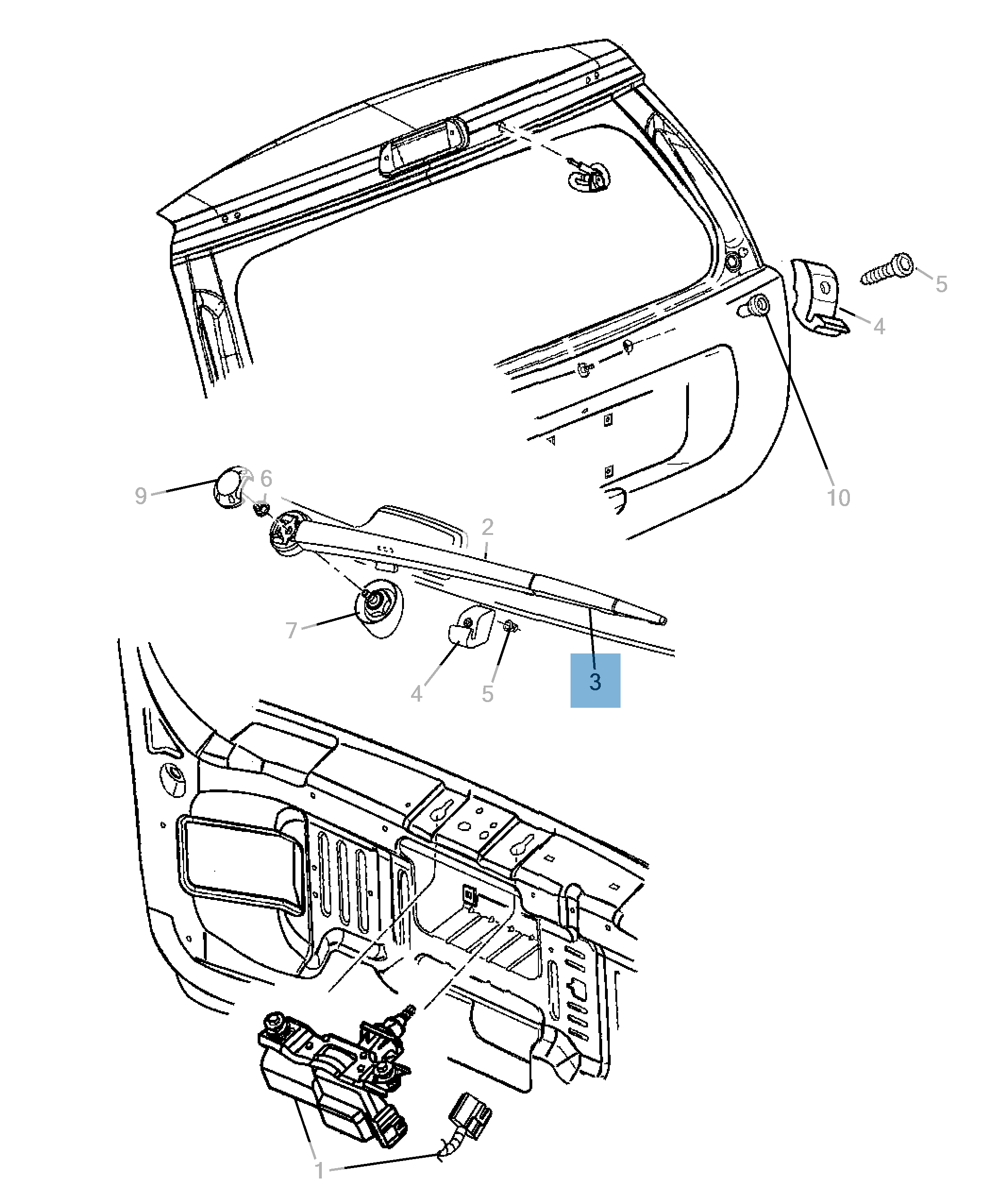 Spazzola tergicristallo posteriore per Jeep Grand Cherokee undefined