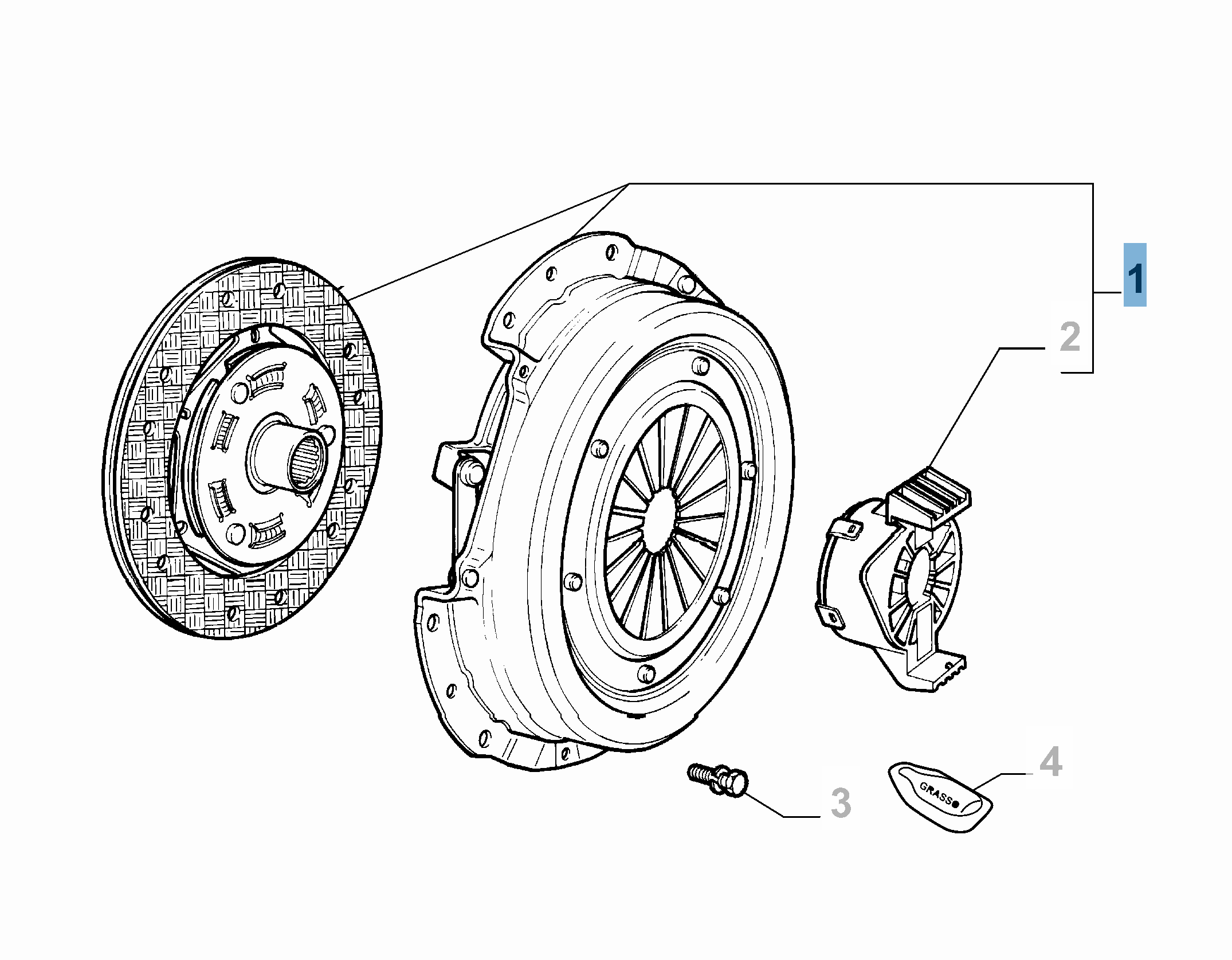Kit embrayage (disque, plateau de pression et butée de débrayage) undefined