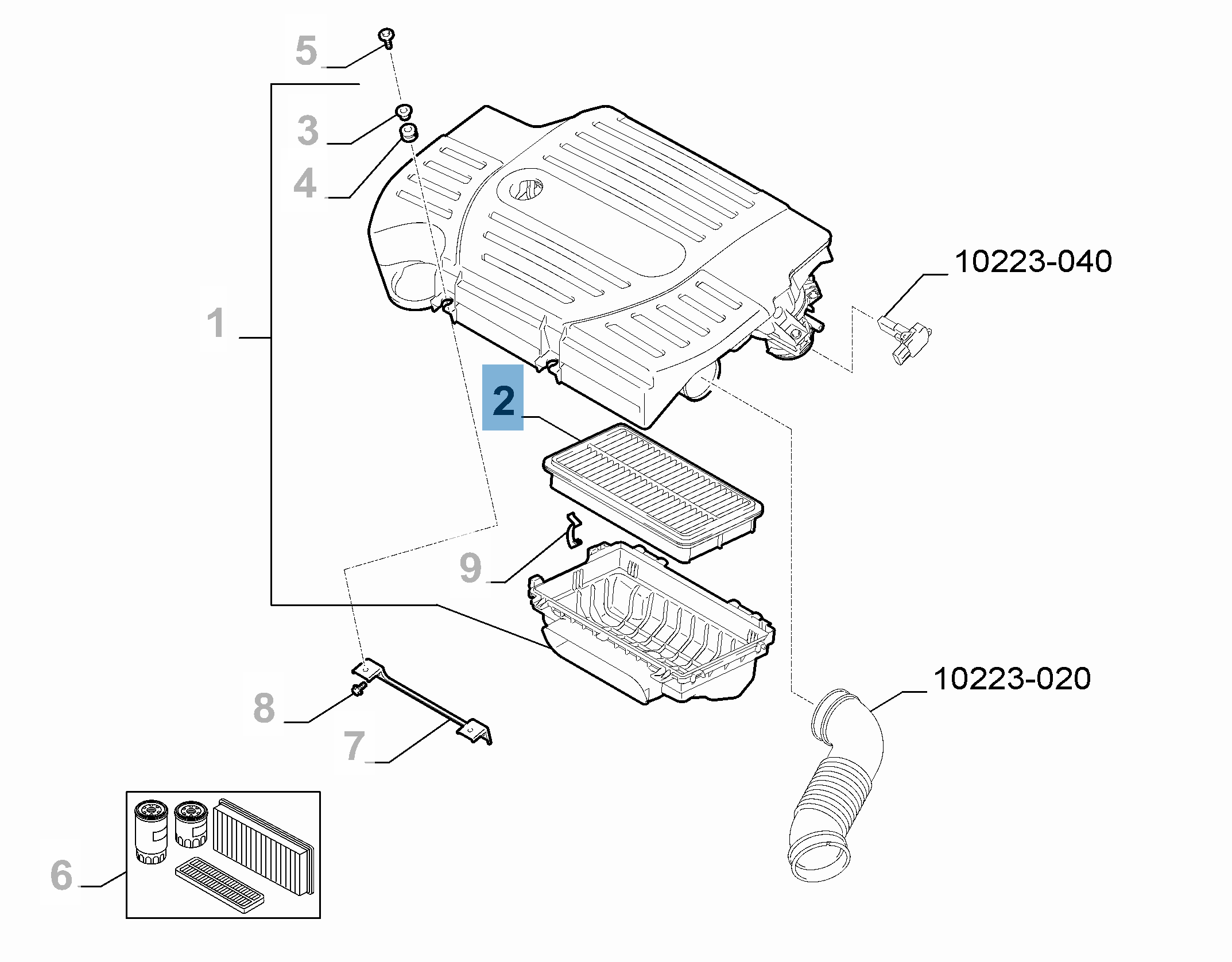Air Filter for Fiat Sedici  fiat