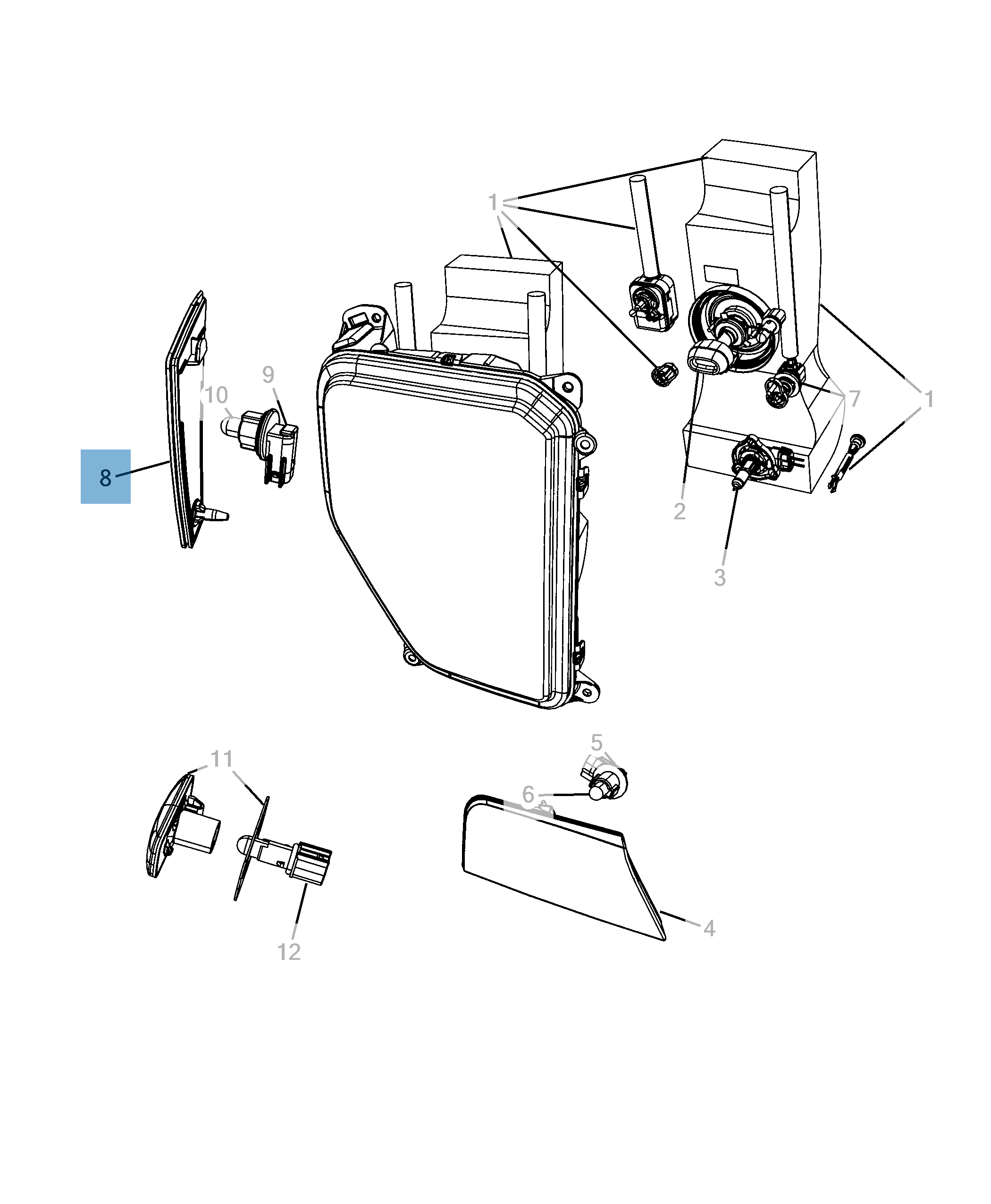 Indicatore di direzione per Jeep Cherokee  undefined