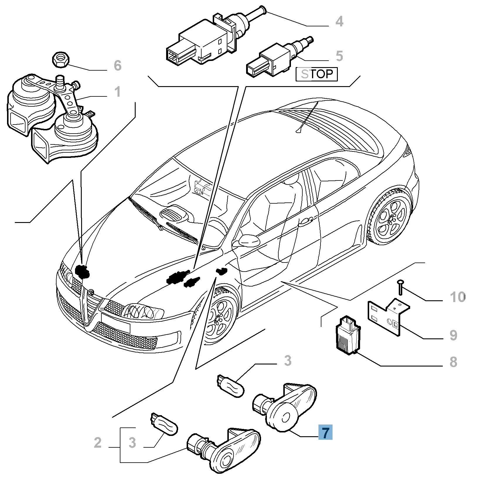 Clignotant latéral pour Alfa Romeo  undefined