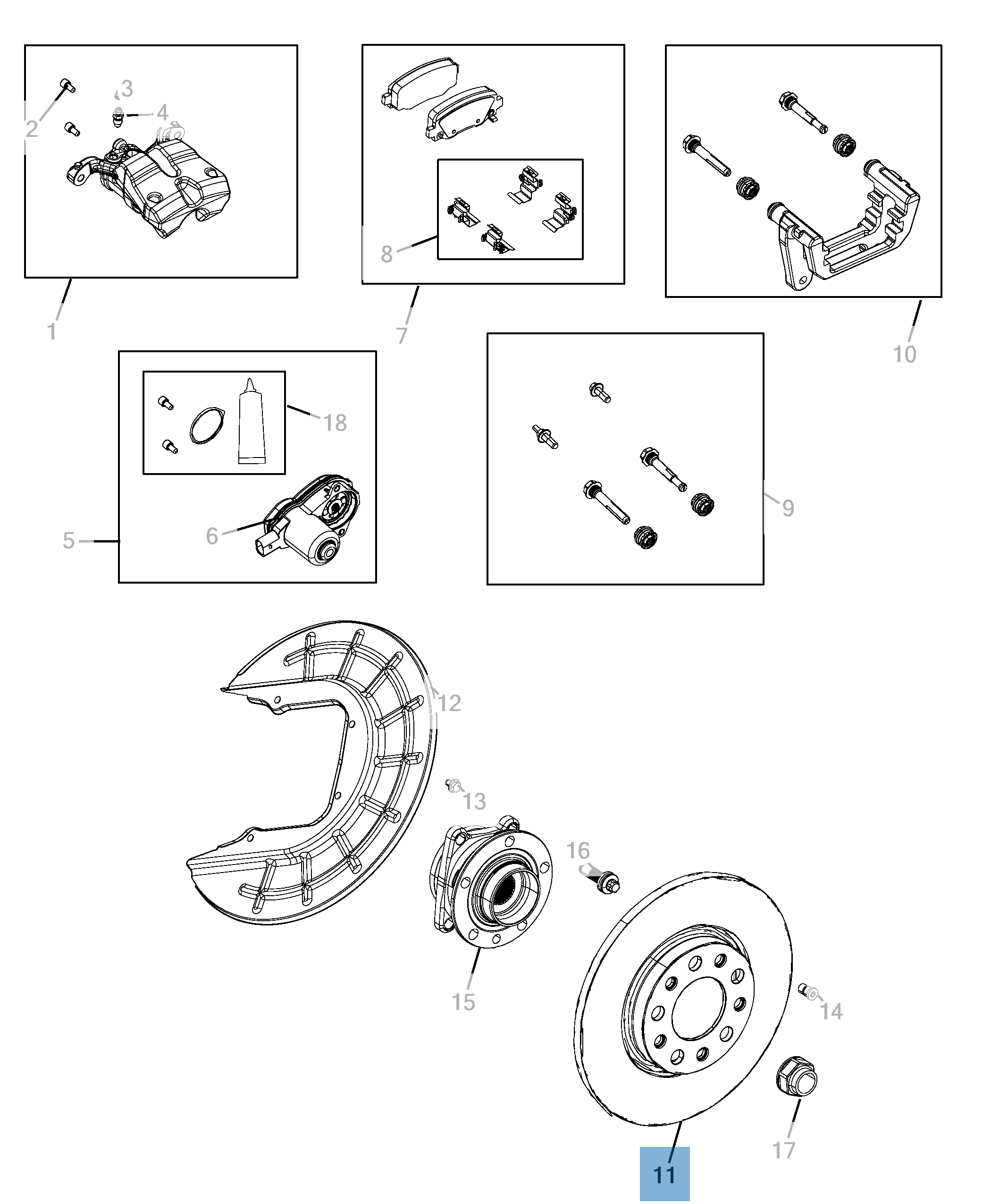 Disco freno posteriore per Cherokee dal 2015 al 2021  undefined