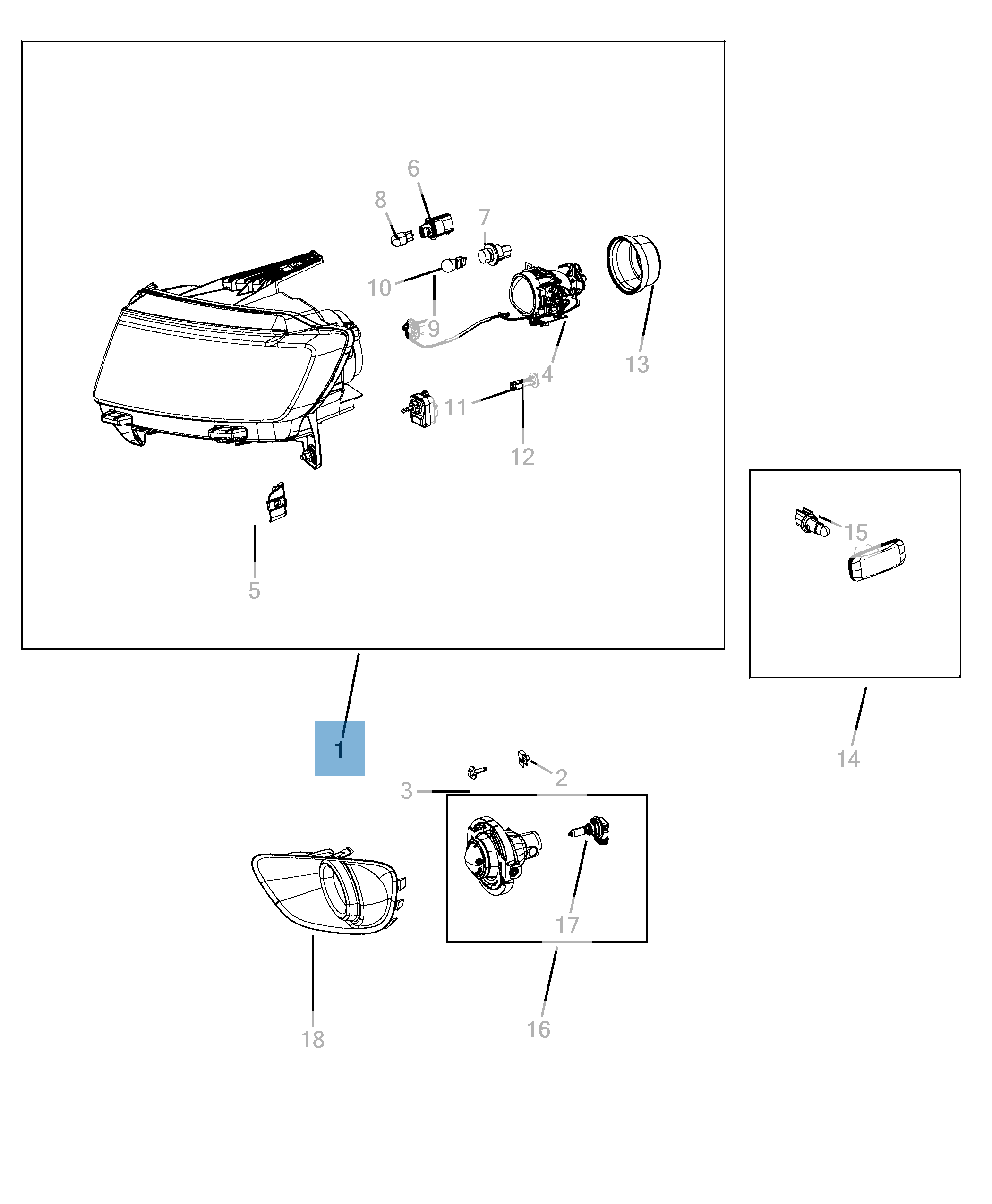 Faro anteriore per Jeep Compass/Patriot  undefined