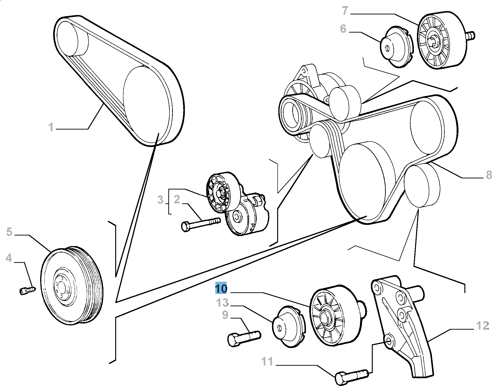Tendeur de courroie fixe  undefined