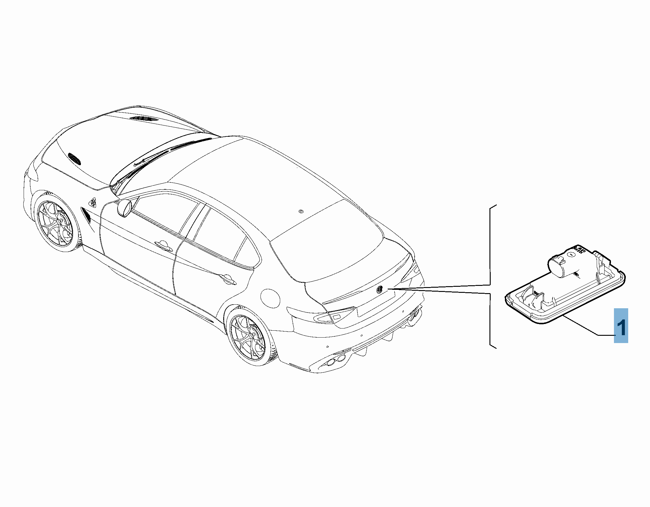 Luz matrícula para Alfa Romeo Giulia  undefined