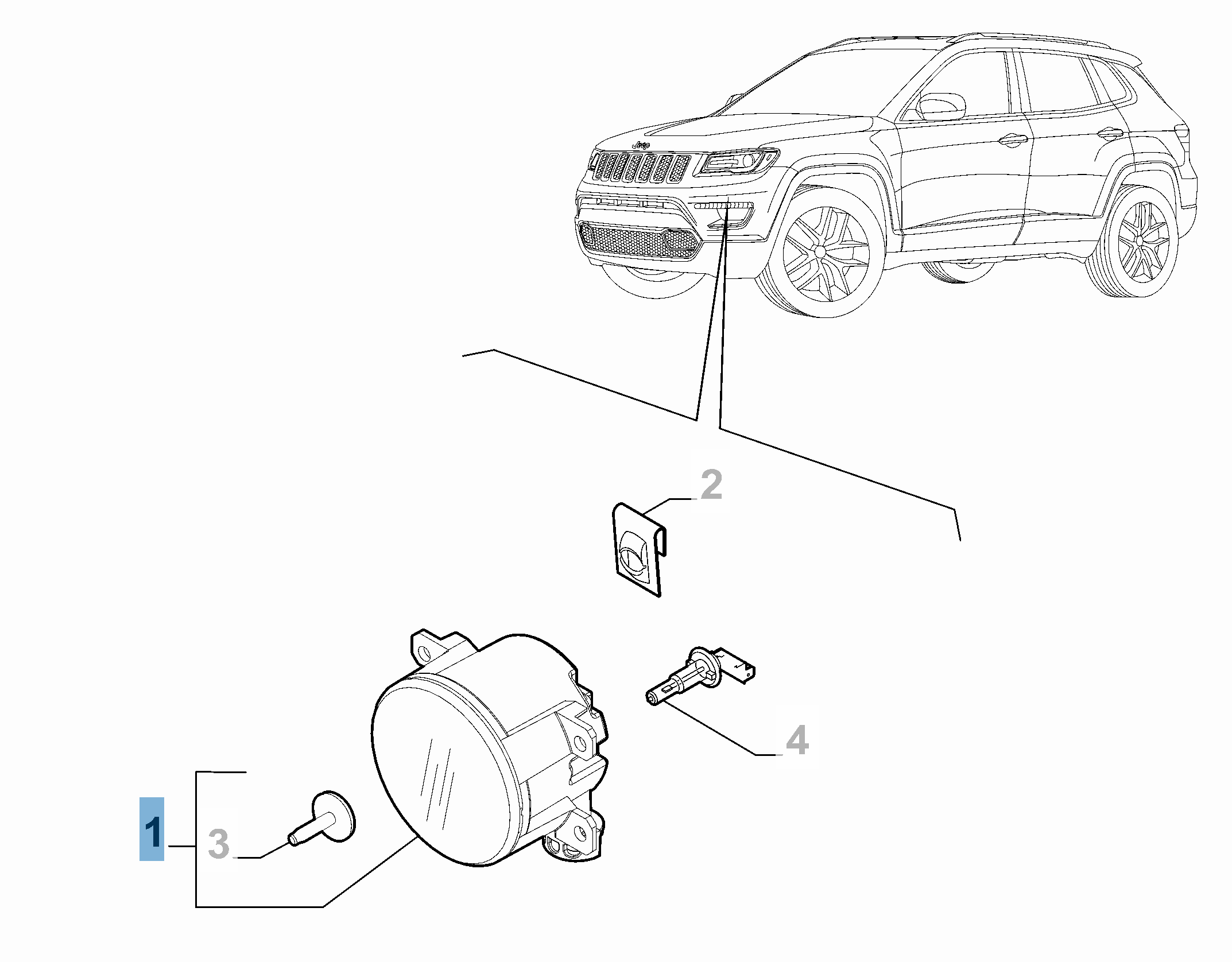 Luz antiniebla delantera para Fiat Panda  undefined