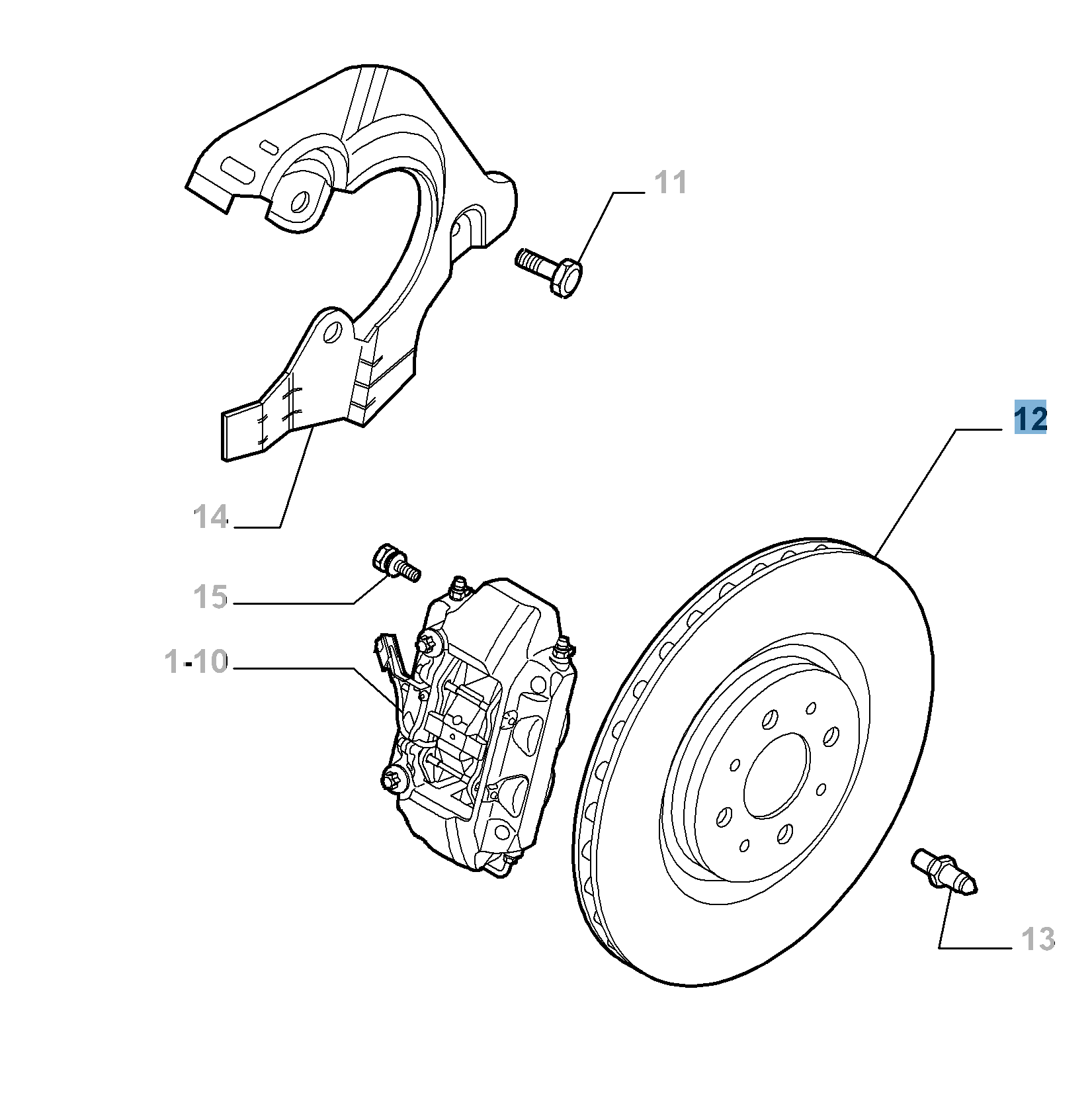 Disco de freno delantero para Alfa Romeo Mito  alfa-romeo