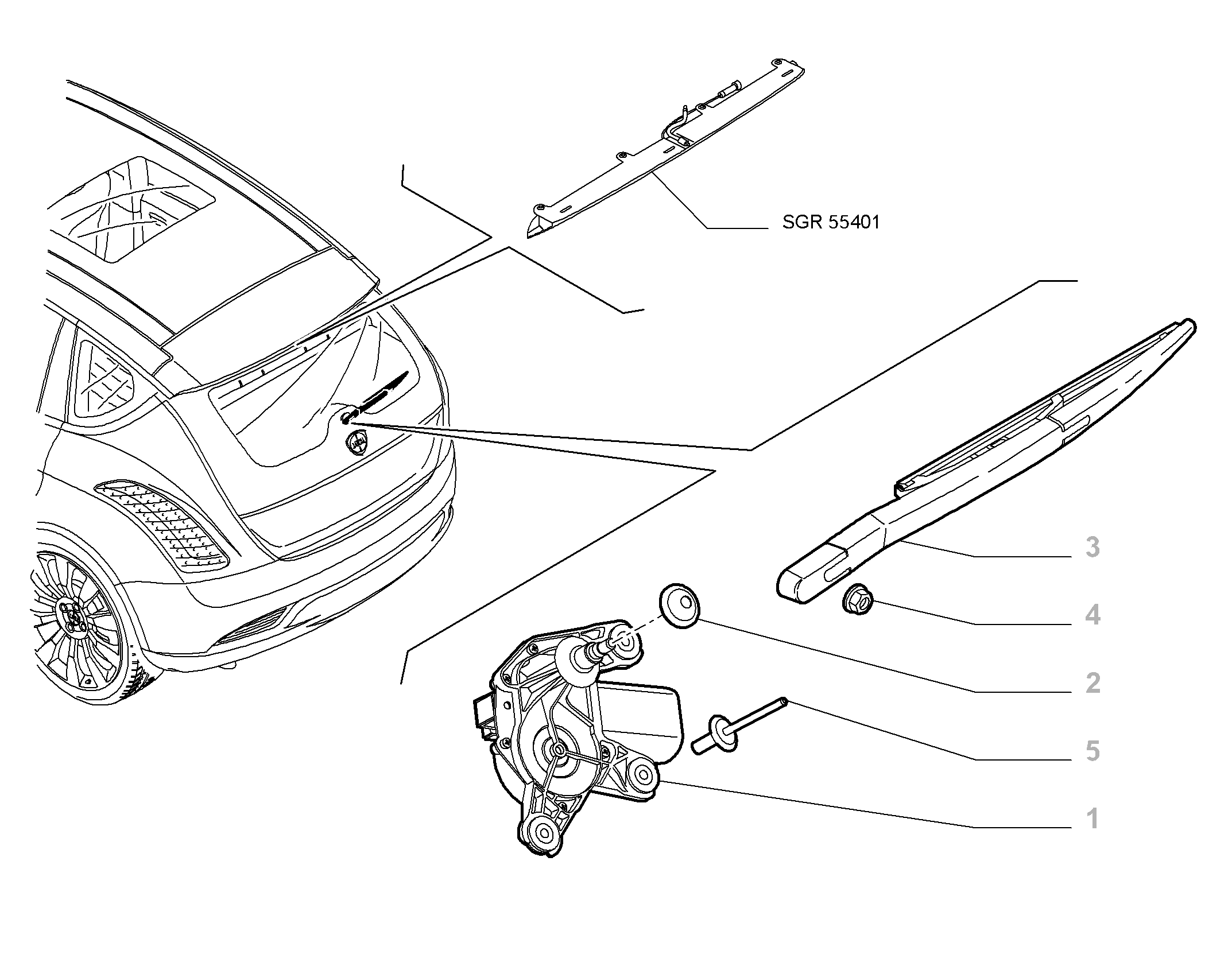 Balai d'essuie-glace arrière pour Lancia Delta undefined