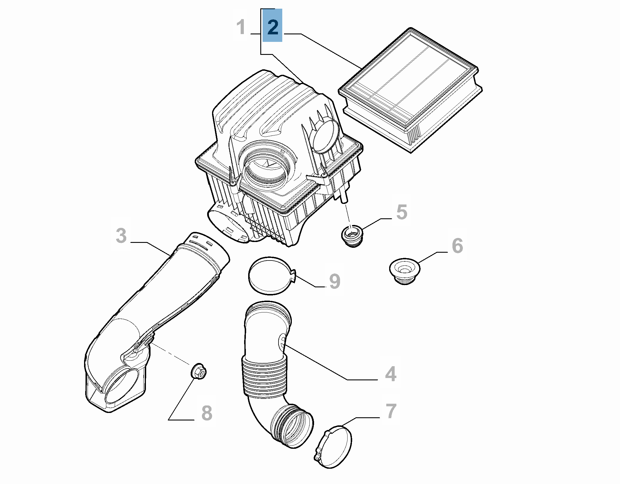 Filtre à air moteur  alfa-romeo