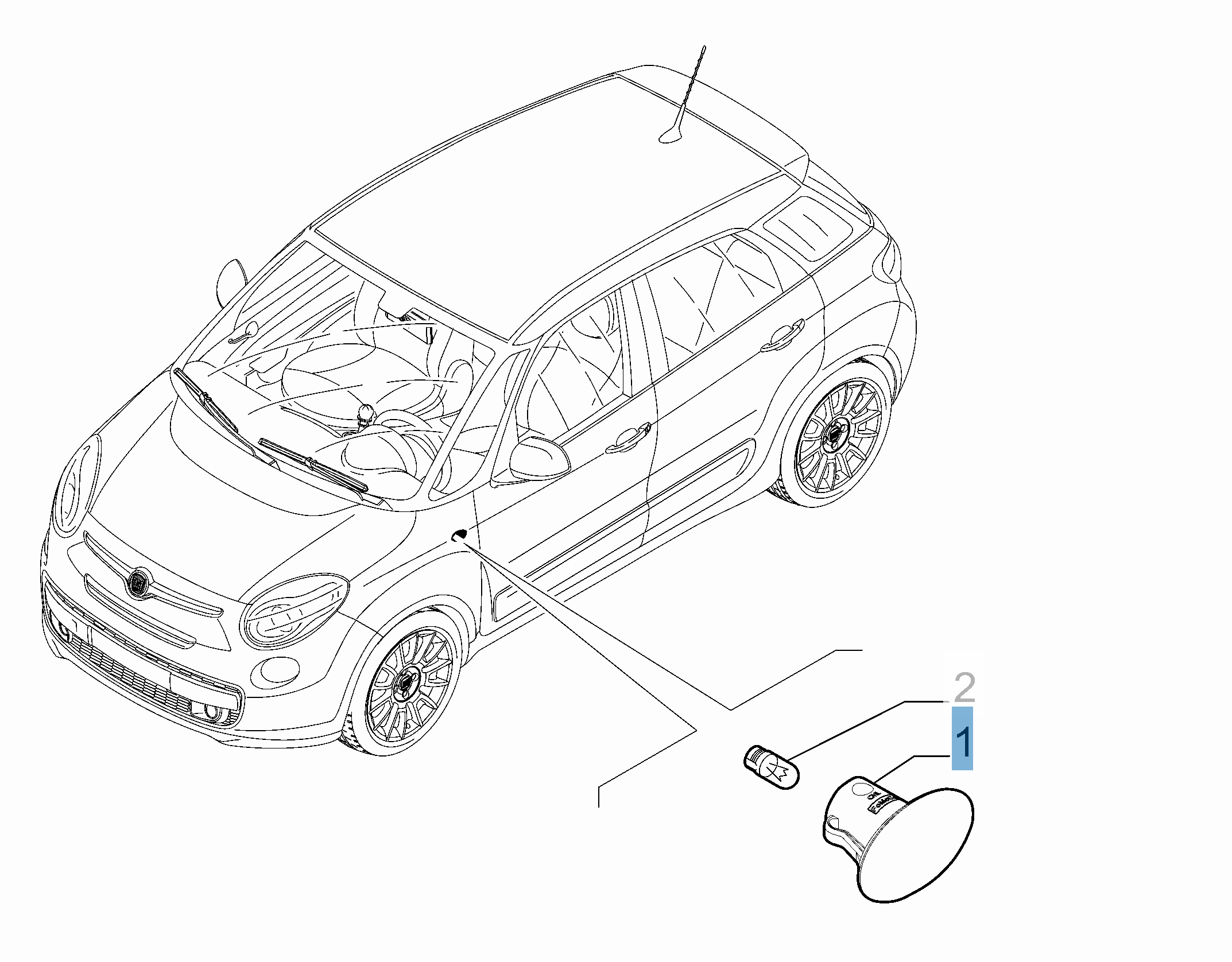 Clignotant latéral pour Fiat et Fiat Professional  undefined