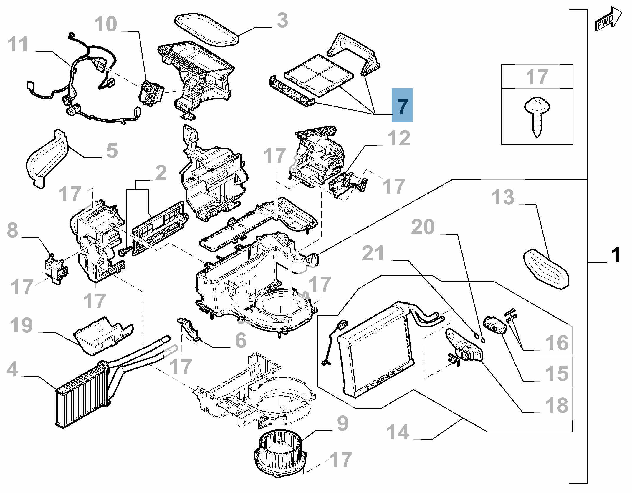 Filtre à air de l'habitacle undefined