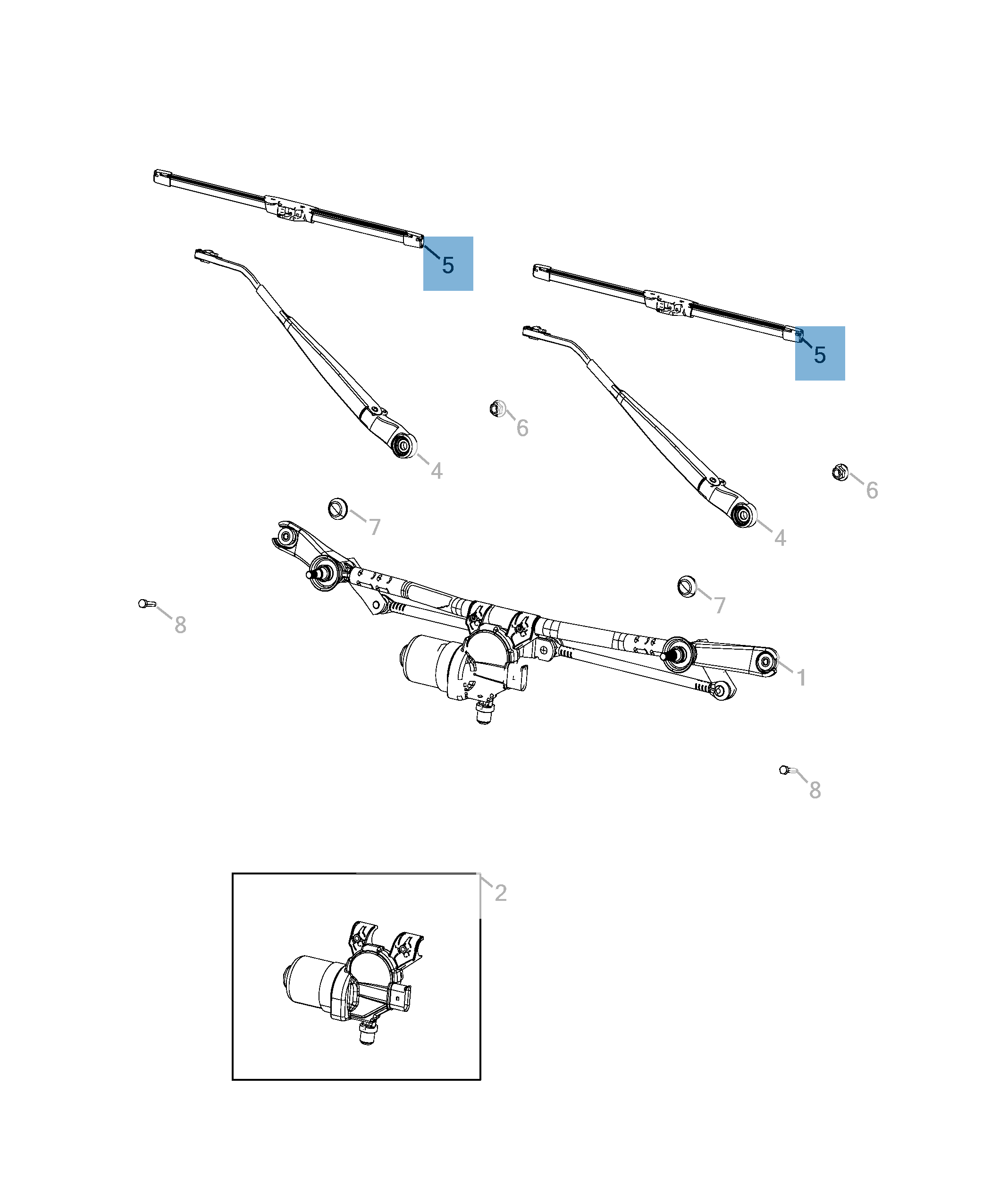Spazzola tergicristalli anteriori per Gladiator/Wrangler  undefined