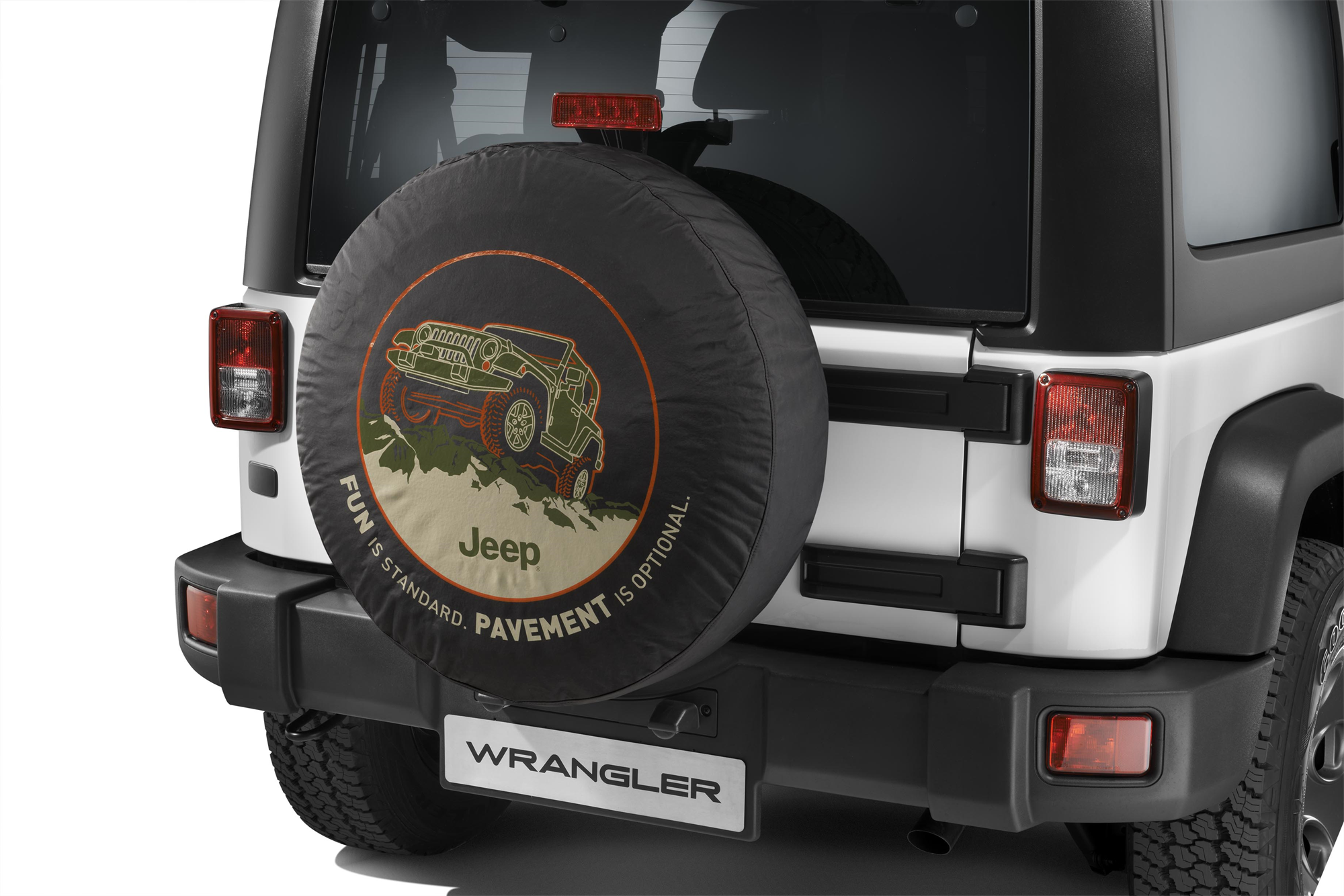 Copri ruota di scorta con immagine off-road jeep