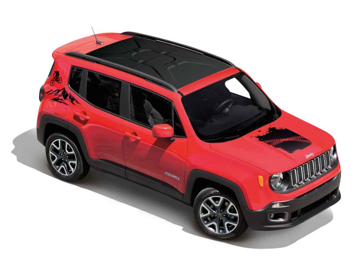 KIT DE ADHESIVOS NEGROS PARA CAPÓ Y CARROCERÍA CON LOGO BMX  jeep