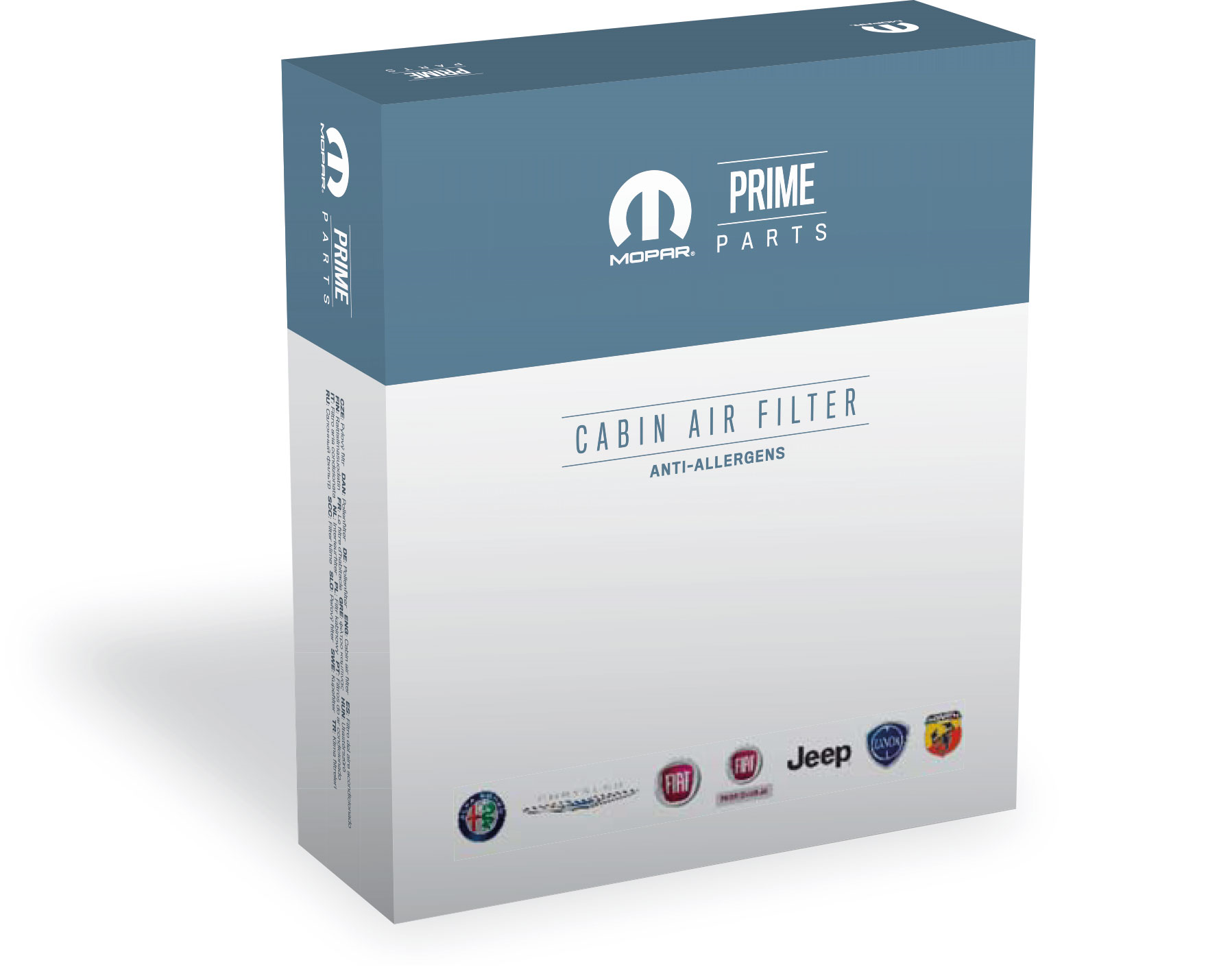 Filtre d'habitacle Prime Anti-Allergènes (Fiat/Jeep)  alfa-romeo