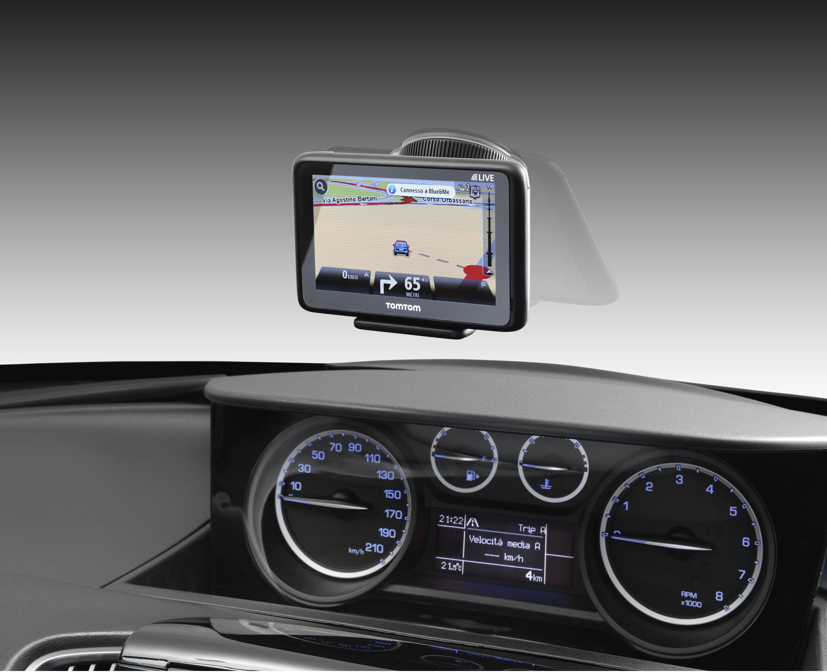 Kit ventosa e cavo di alimentazione per PND TomTom  fiat