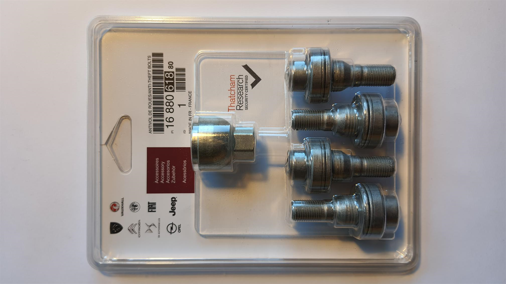 Set di 4 bulloni antifurto per i cerchi in lega  lancia