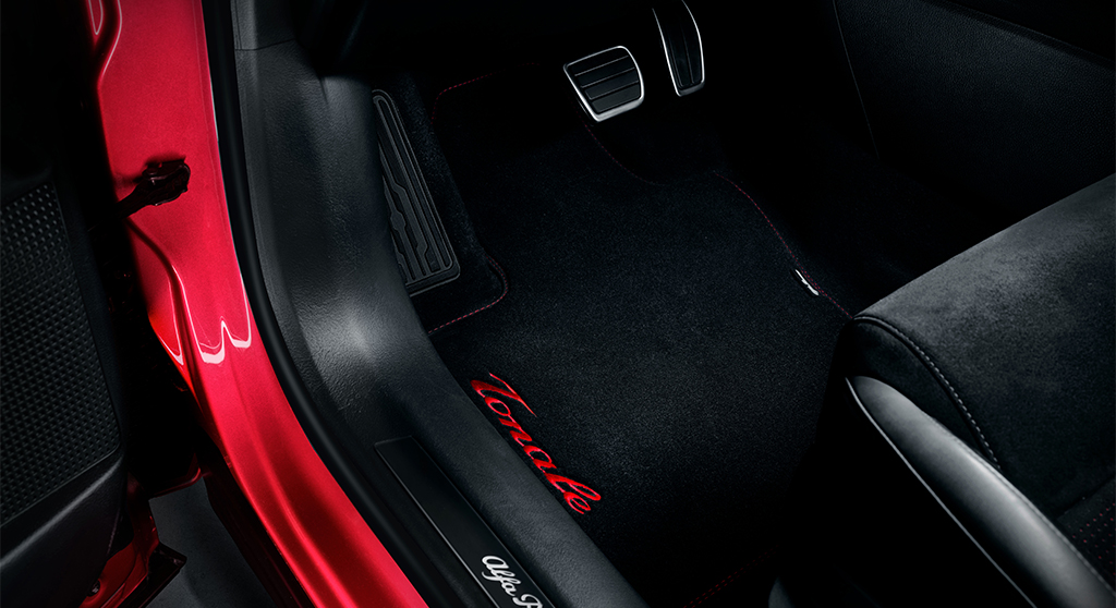 Tapis de sol Premium - Broderie rouge  undefined