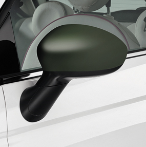 Calotte specchietti verde militare per Fiat 500  fiat