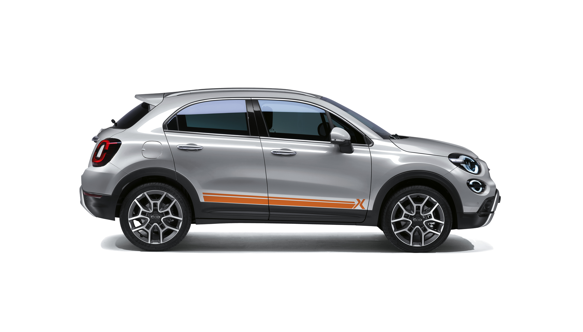 Seitenaufkleber doppeltes „X“ orangefarbener Streifen  undefined