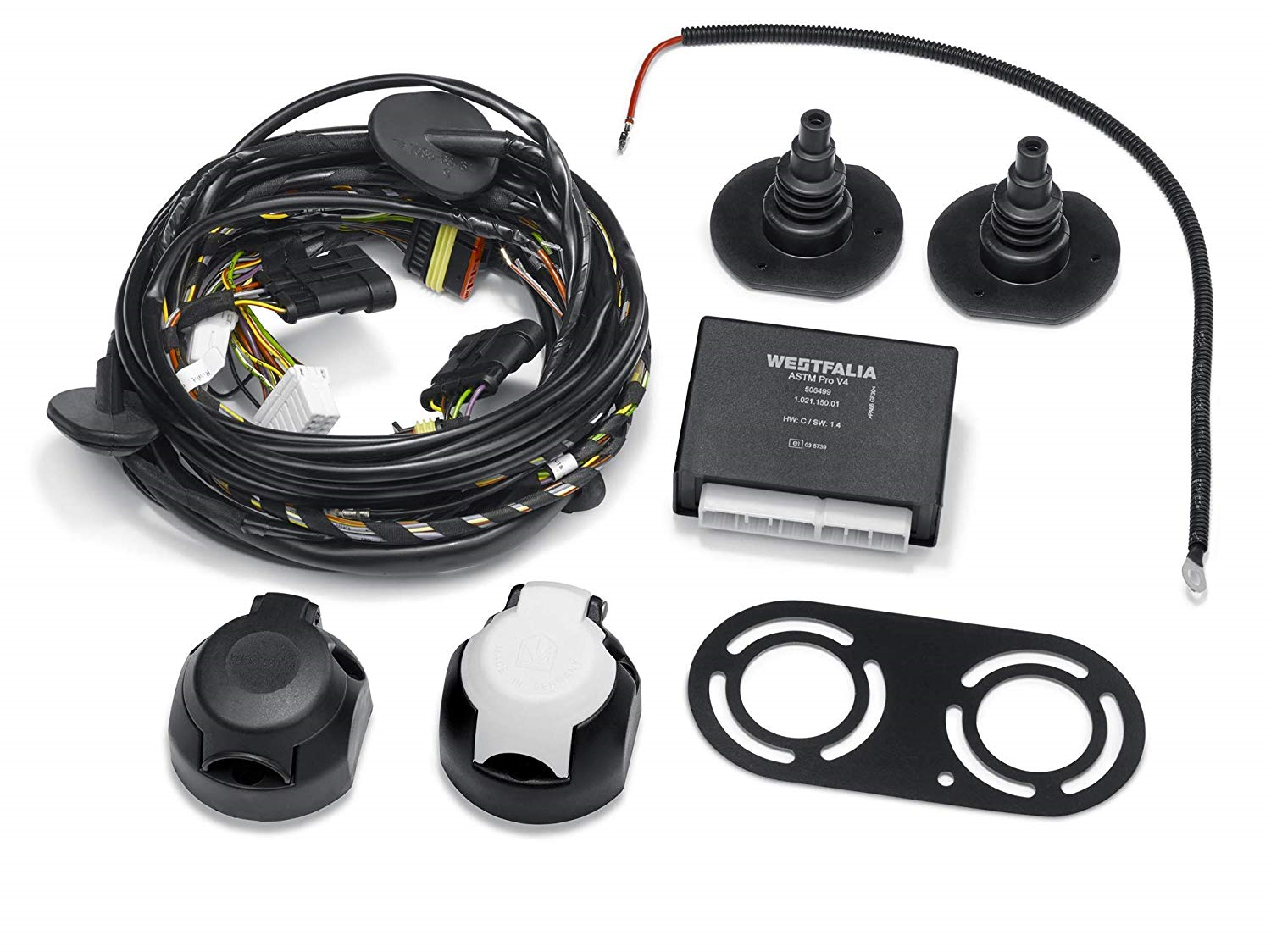 STEINHOF Gancio Traino Estraibile Verticale Per Jeep Grand Cherokee Summit WK (2013-2020) – Kit Elettrico 13 Poli Incluso
