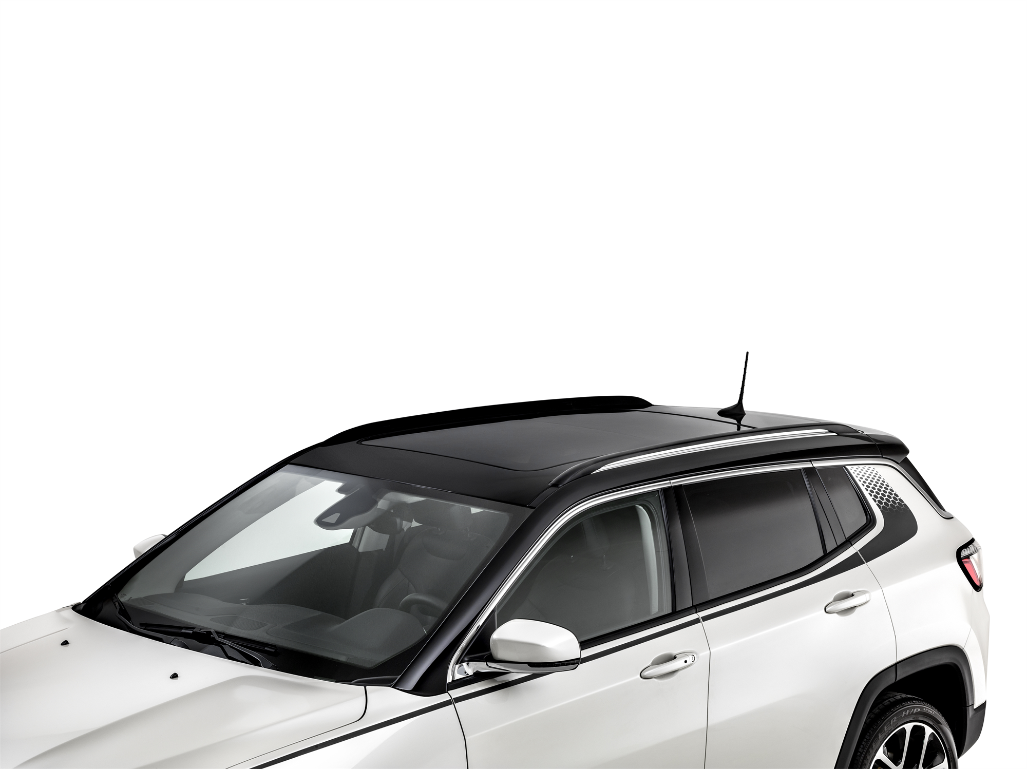 Barre longitudinali cromate per tetto auto per Jeep Compass  jeep