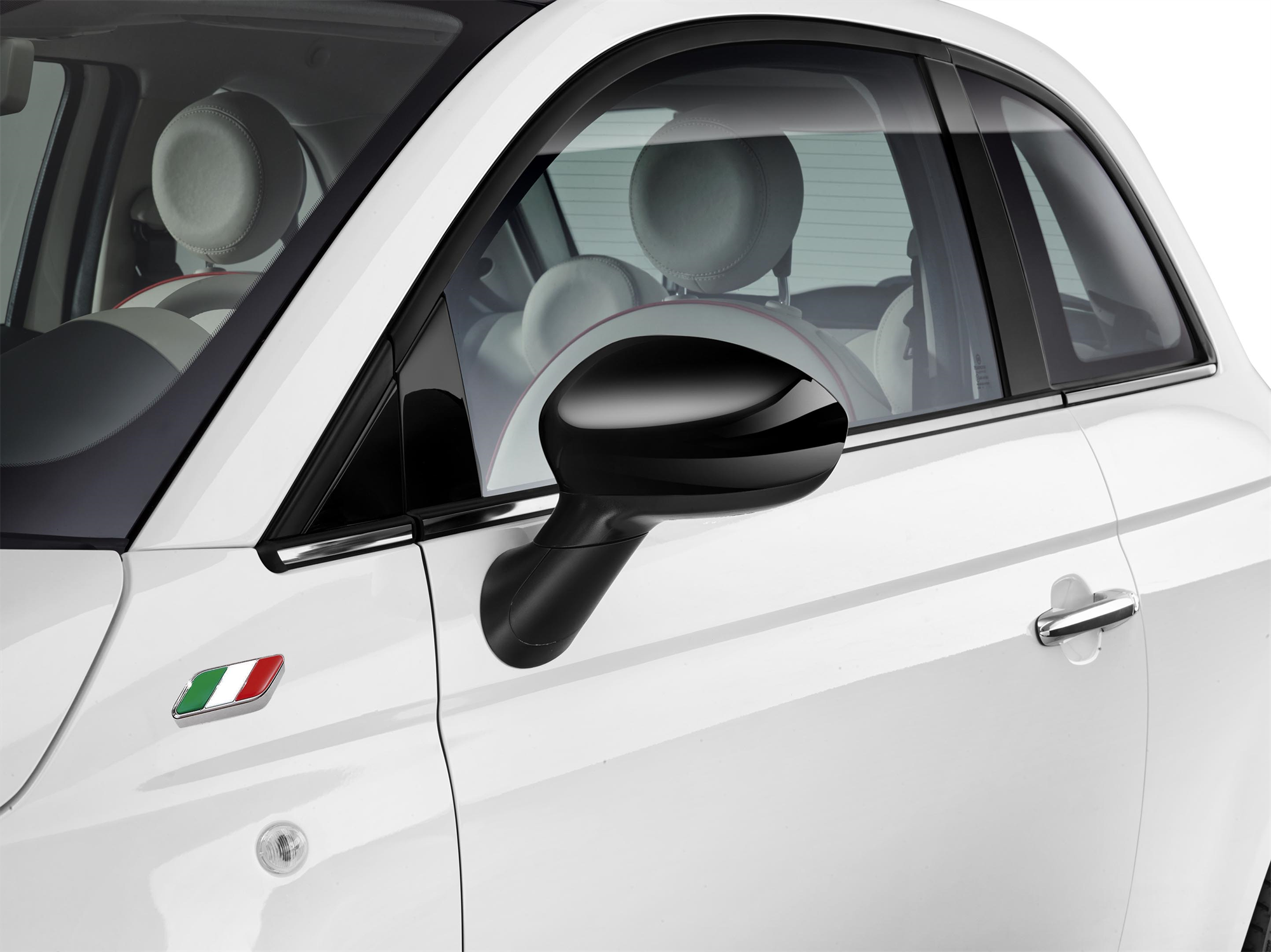 Calotte specchietti nero lucido per Fiat 500  fiat