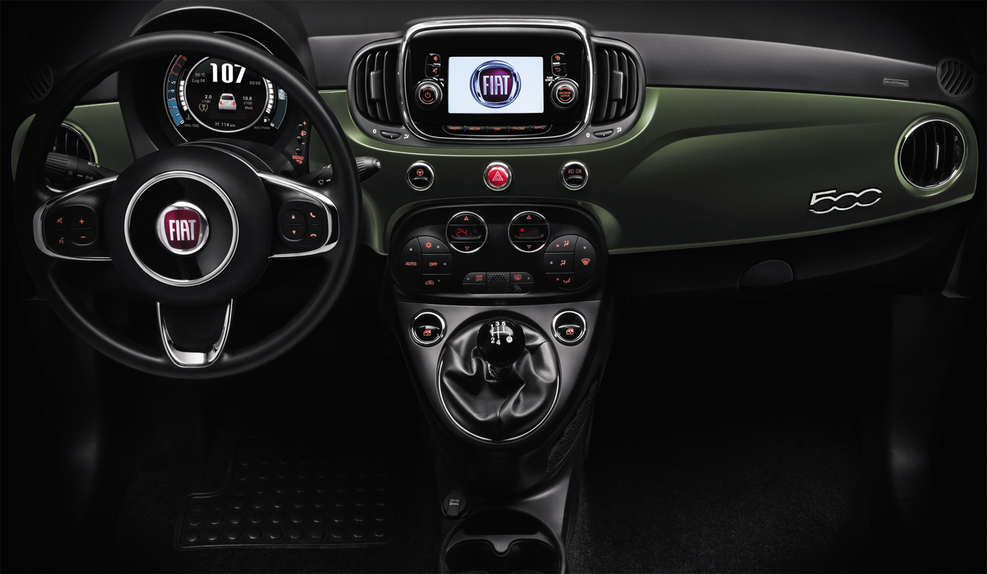 Plancia con rivestimento effetto verde militare (parte lunga)  fiat