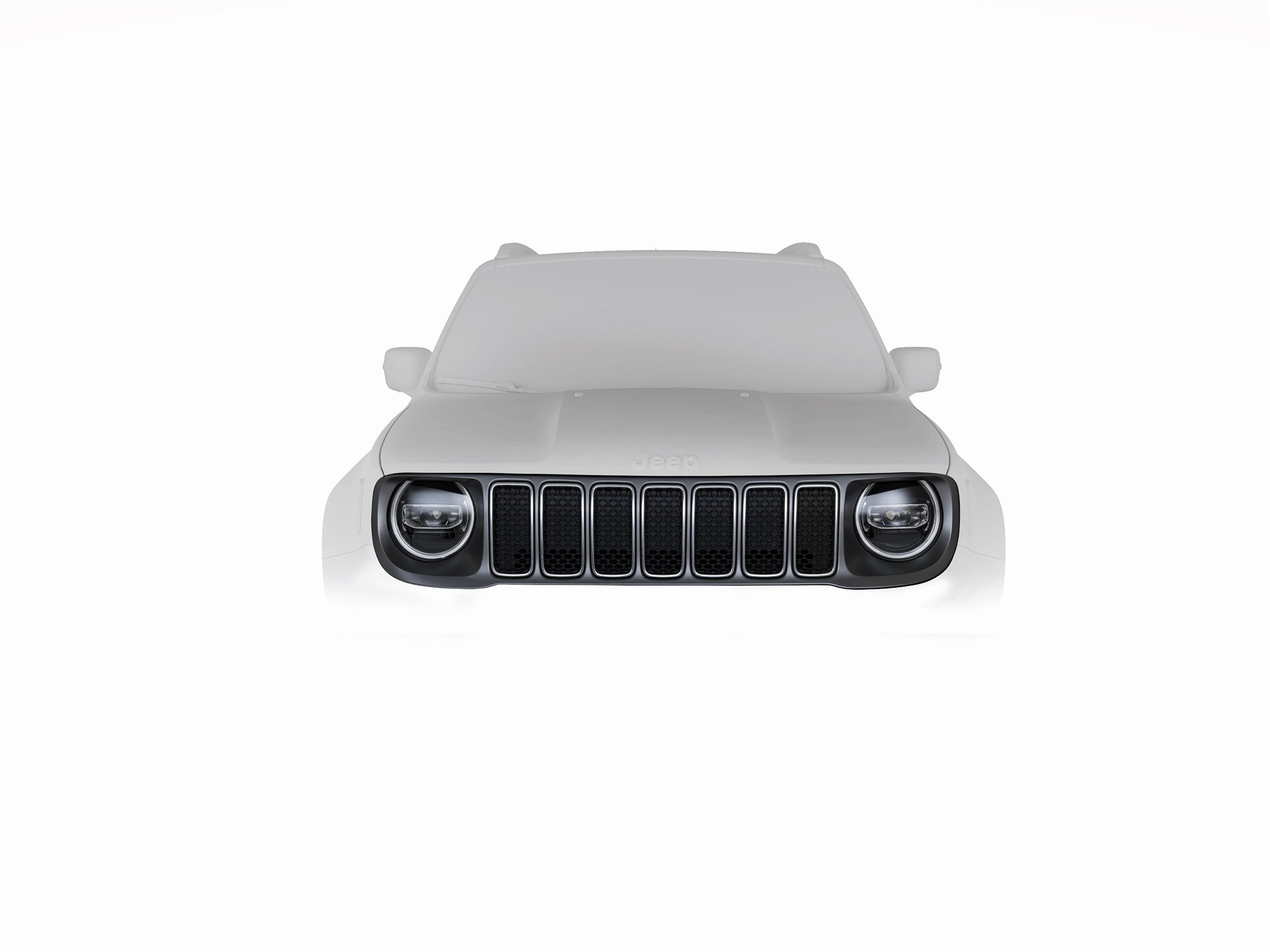 Rejilla Subshine y anillos cromados jeep