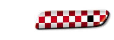 BADGE CARREAUX ROUGES pour fiat 500  fiat