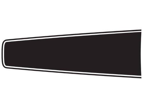 SCHWARZER MOTORHAUBENAUFKLEBER FÜR FIAT 500X  fiat