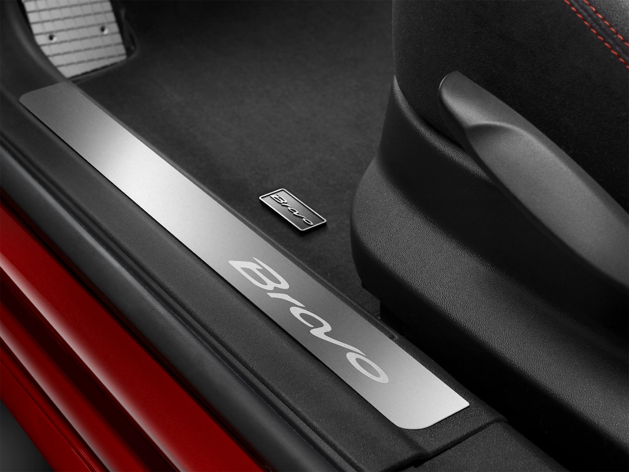 Battitacco in alluminio con stampa logo per Fiat Bravo  fiat