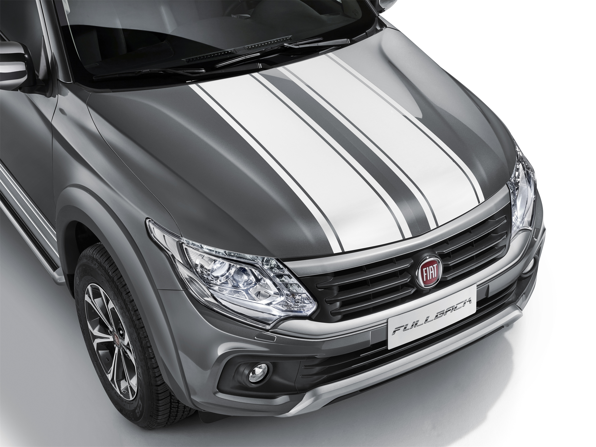 Sticker capot - Double bande blanche fiat