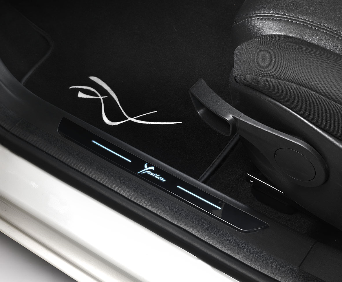 Placa de umbral de la puerta en aluminio con logo para Lancia Ypsilon  lancia
