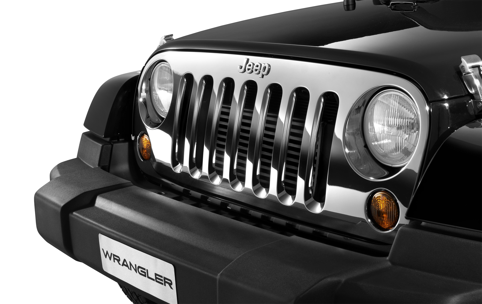 Rejilla delantera cromada para coche para Jeep Wrangler jeep